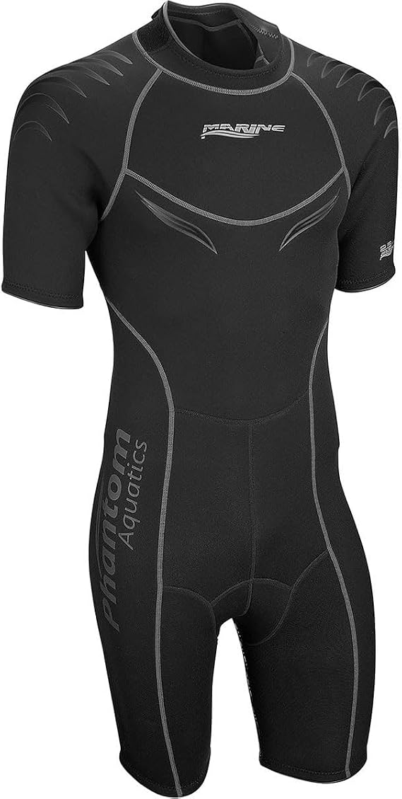 Phantom Aquatics 2.5mm Marine Mens Shorty Wetsuit for Scuba Diving, Snorkeling, Surfing, Watersports