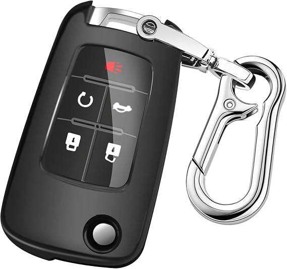 QBUC for Chevy Key Fob Cover With Keychain for Chevrolet Malibu Cruze Camaro Volt Equinox Sonic Impala Buick Regal Encore