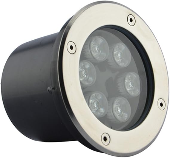 6W LED Undergound Light Warm White 3000K Outdoor Waterproof IP67 Lanscape Pathway Recessed Buried Lamp with Low Voltage 12V [Energy Class A+]