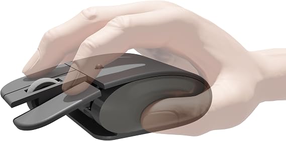 elasto Ergonomic Bluetooth Wireless Mouse M4 Set Helps with Carpal Tunnel, Arthritis, Finger & Wrist Pain, Adjustable DPI Light Click (Wireless)