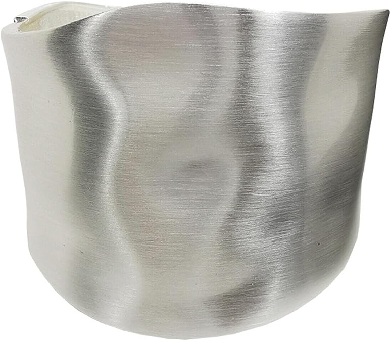 Silver Bangle Bracelets for Women Wrist Cuffs Womens Bracelet Metal Hinged Cuff Bangle Screw Bracelet, Brushed Silver