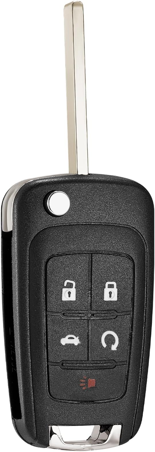 Flip Keyless Entry Key Fob Replacement Fits for Chevy Equinox Camaro 2010-2019 Malibu 2014-2016 Impala 2014-2019 Sonic 2012-2017 Cruze 2011-2016 GMC Terrain 2010-2019 Car Remote OHT01060512 315 Mhz