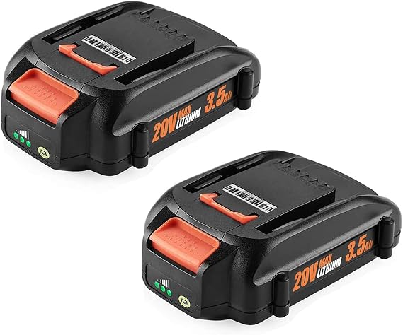 Powilling 2Pack 3.5Ah 20V Battery Compatible with Worx WA3520 WA3525 WA3575 | Compatible with Leaf Blower & Trimming Tools, Multi-layer Safety Protection, Grade A Lithium cells, Stable Power
