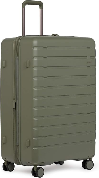 ANTLER - Stamford 2.0 Hard Shell Large Suitcase - Durable, Lightweight & Expandable, 4 Spinner Wheels - Adjustable Handle, TSA Lock, 81cm - Green