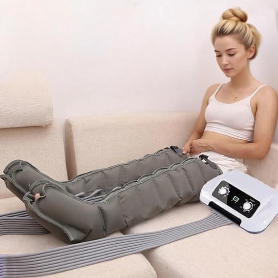 Electric Leg Air Compression Massager,Lipedema Legs Treatment Massager,8-Cavity Leg Massager Pneumatic Wave Device Pressotherapy Boots Relax Instrument,Lymphedema Pump,Pressotherapy Boots