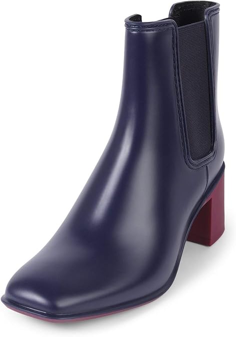 Jeffrey Campbell RAINY DAY Rain Boots Navy Combo 8