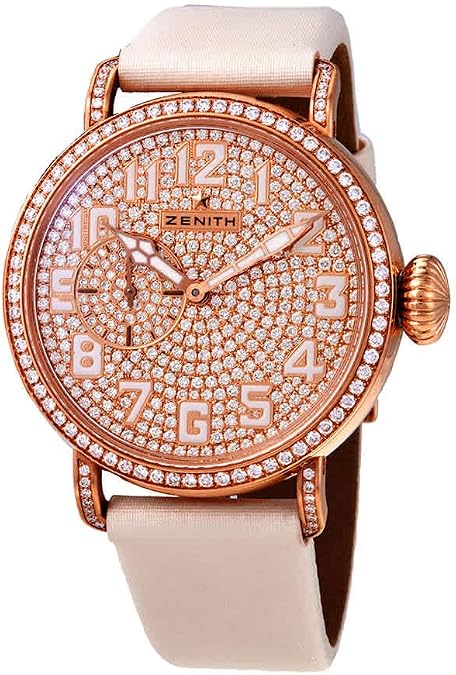 Zenith Pilot 18kt Rose Gold Automatic Diamond Dial Ladies Watch 22.1931.681/79.C732