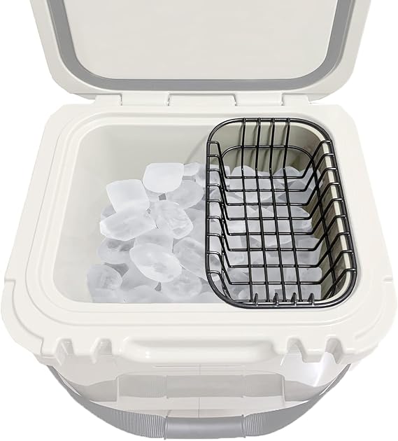 Cooler Basket Compatible with YETI Roadie 24, Dry Goods Wire Cooler Rack Storage Will Keep Smaller Items Dry and Stay Goods High for Roadie 24 Ice Chest Good to Hold Fruit, Utensils, etc
