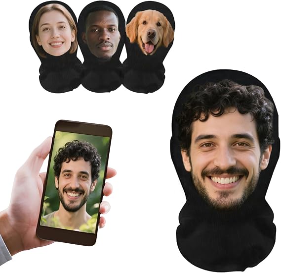 Custom Mask With Full Face Personalized Face Stretch Mask Personalized Funny Mesh Face Mask Halloween Gifts