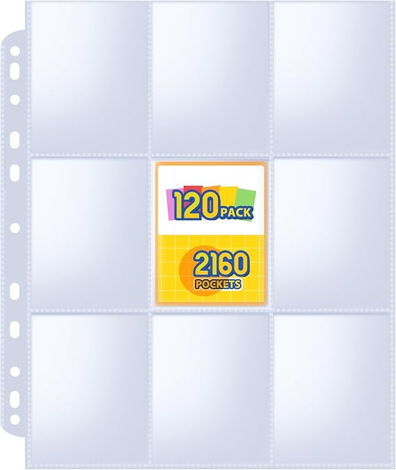 Fabmaker 120 Pack Trading Card Sleeve, Holds 2160 Cards