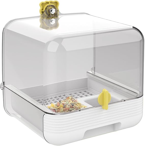Bird Cage Bath Transparent Feeder Bowl Bathtub
