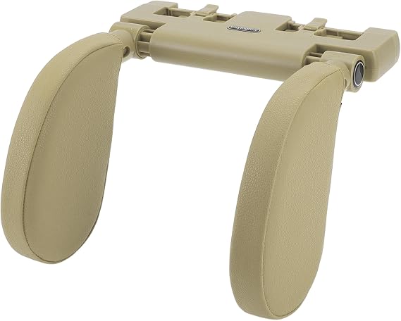 Car Headrest Ergonomic Comfortable Neck Pillow Neck Support Pillow ABS,Memory Foam,PVC Leather Hidden Hook 360 Degree Adjustable Width Beige 1 Set