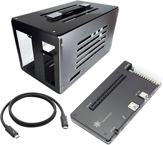 Mini eGPU Enclosure | Thunderbolt 3/4 & USB 4 Connectivity | Fast Transfer Up to 40 Gbps | PCIe External GPU Dock for Laptops | Supports Windows, Linux, MacOS | Max 85W PD Power Supply | NVIDIA & AMD Dual GPUs Supported | Daisy Chain Compatible GPU Dock + ATX Case