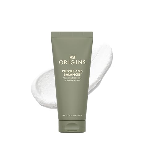 Origins Checks and Balances Polishing Face Scrub | Gently Exfoliates to Smooth Skin & Visibly Minimize Pores | With Bamboo, 2.5 Fl Oz