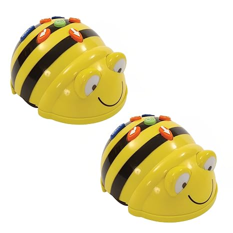 See & Say Bee-Bot 2-Pack Programmable Floor Robotics - Rechargeable Coding Units for K-2 Computer Science, Homeschool STEM, Elementary Classroom and Small-Group Paired Programming Lessons