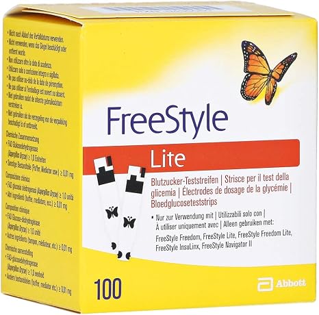 FreeStyle Lite Test Strips without Coding (C1 47-D) Pack of 100