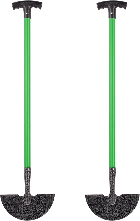 Hardys 2x Garden Tools | Carbon Steel Lawn Edging Border Cutter & Garden Edging Grass Cutter | Half Moon Lawn Edger & Edge Trimmer with Head Step | T Handle 91cm