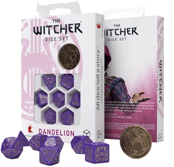 Q-Workshop Witcher Dice Set. Dandelion - Viscount de Lettenhove