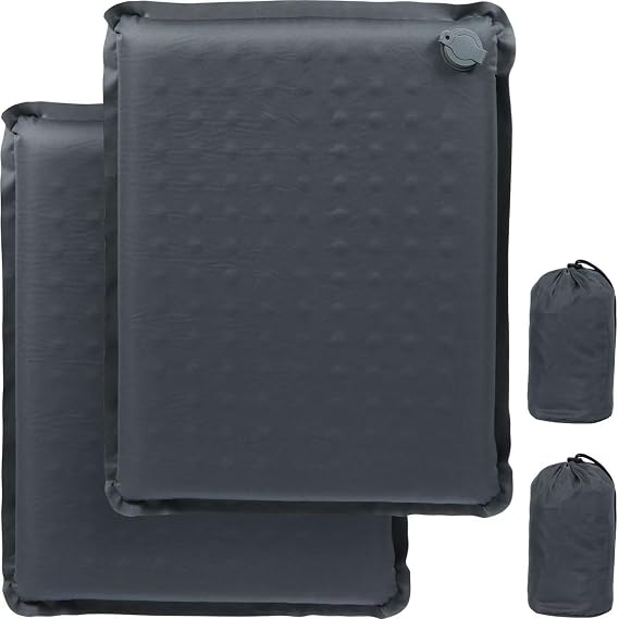 REDCAMP Inflatable Stadium Seat Cushion, Self-Inflating Memory Foam Airplane Seat Cushion, Portable Lightweight Camping Sitting Pad for Travel, Hiking Outdoor Activities