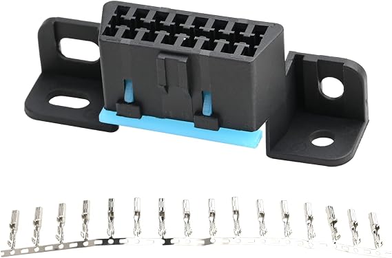 16 Pin OBD Female Replacement Wire Sockets Connector OBDII Car Auto Adapter J1962 OBD 2 Plug Shell Kit Fit for Specific Vehicle