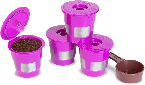 Perfect Pod Cafe Fill Reusable Refillable Coffee Pod Filter Capsules Coffee Scoops for Keurig and Select Single Serve Coffee Makers K-Cup Replacement,
