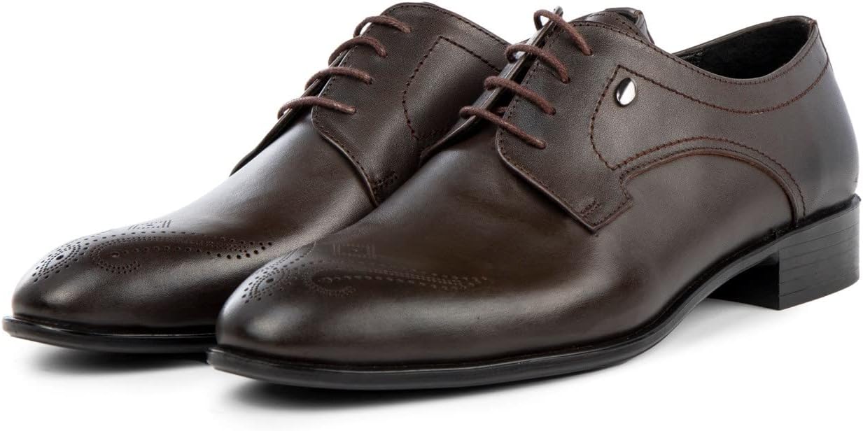 Ducavelli Taura Genuine Leather Men's Classic Shoes, Derby Classic Shoes