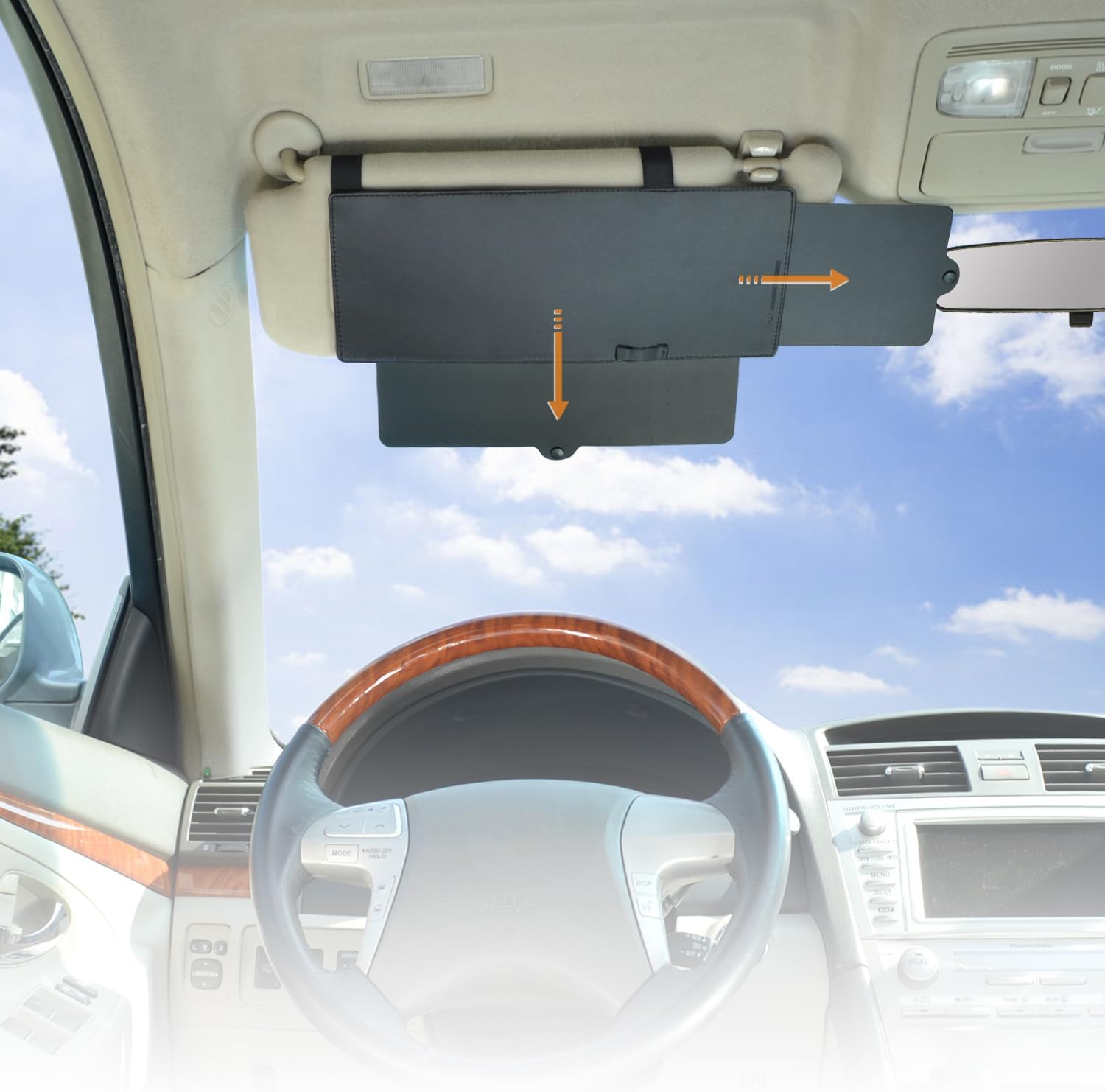 Auto Visier Anti-Blend Sonnenblenden Verlängerung für den Fahrer oden Beifahrer auf den Vorderen Sitzen - 1 Stück