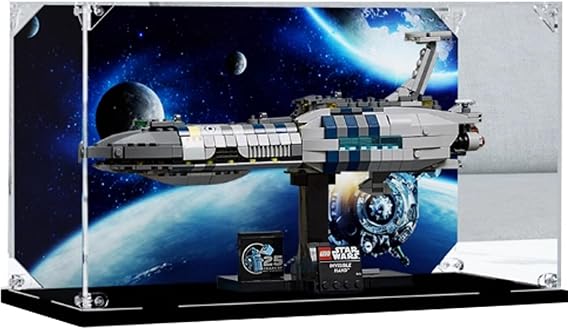 Acrylic Display Case for Lego 75376/75377 Spaceships Building Set Dustproof Display Box & Showcase, Display Box Compatible with Lego 21351 -Only Display case (75377)