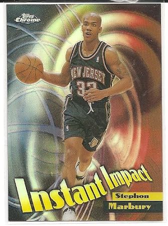 Stephon Marbury 1998-99 Topps Chrome Instant Impact Refractor Insert Card #I3