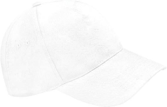 Beechfield Unisex Ultimate 5 Panel Baseball Cap (One Size) (White)