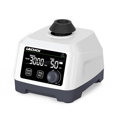 Lab Vortex Mixer 100-3000rpm LCD Touch&Continuous Mode Vortex Mixer | 4.5mm Orbital Diameter Speed Adjustable LCD Dispaly with Timing Function Two Operation Modes
