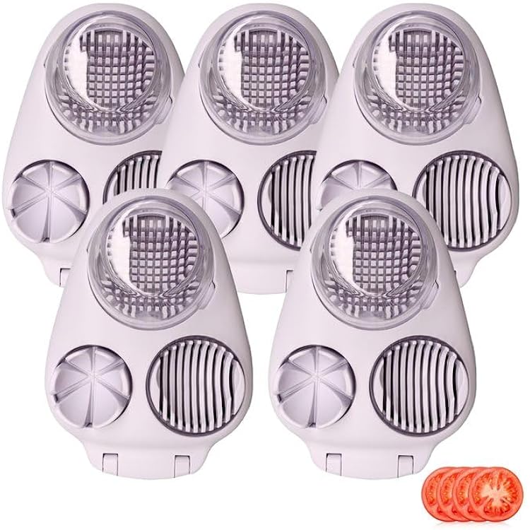 5 Pcs Heavy Duty Egg Slicer with 3 Cutting Modes, Stainless Steel Egg Cutter for Hard Boiled Eggs, Strawberry, Mushroom, and Grape, Kitchen Dicer Tool, Send Goods From Local Warehouse