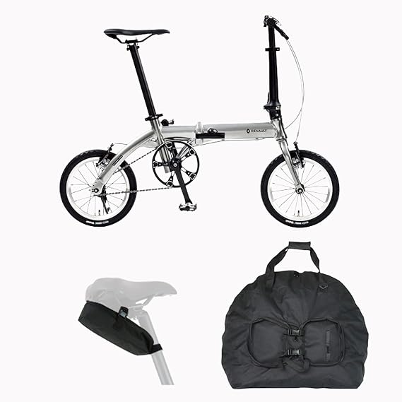 Let's Go on a Trip! Cycling Set Lightweight - The Lightest Cycling Set - Astonishing Lightness - Lightweight Folding Bicycle Approx. 14.99 lbs - Bicycle Storage Bag with Storage Saddle Pouch