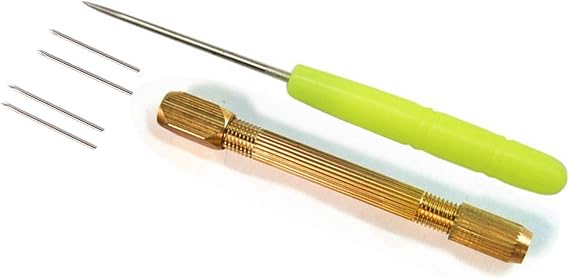 DoubleWood Doll Hair Rooting Reroot Rehair Tool Holder with 5 Extra Needles for Doll Breed Hair DIY Doll Hair Making Tools Supplies Girls Gift