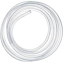Yesallwas PVC Clear Plastic Tube Pipe, 9mm ID x 11mm OD 3 Meter 9.8ft PVC Transparent Hose Plastic Vinyl Tubing for Water Air Pump