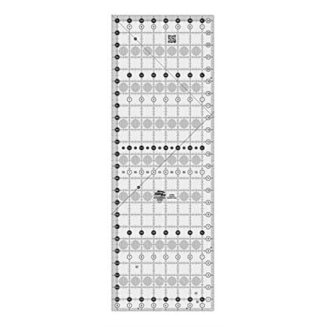 Creative Grids Quilt Ruler 8-1/2in x 24-1/2in Rectangle CGR824 Made in USA, Non-Slip Grip Acrylic Quilting, Sewing, Crafting, Patchwork Ruler for Measuring & Cutting Fabric