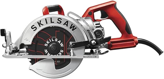 SKILSAW SPT77WML-01 15-Amp 7-1/4-Inch Lightweight Worm Drive Circular Saw , Silver | 11.5 Lb Magnesium Worm-Drive, Dual-Field 15a Motor, 7-1/4 Blade, 24t Diablo Carbide Blade Included, 53 Degree Bevel