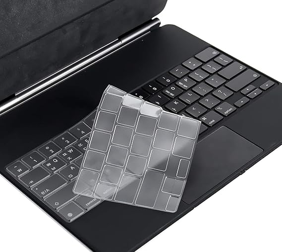 CaseBuy Ultra Thin Keyboard Cover for Apple iPad Pro 12.9 Inch 2020 Release Magic Keyboard 4th Generation Model MXQU2LL/A 2020 iPad Pro 12.9 Accessories TPU Keyboard Protective Skin