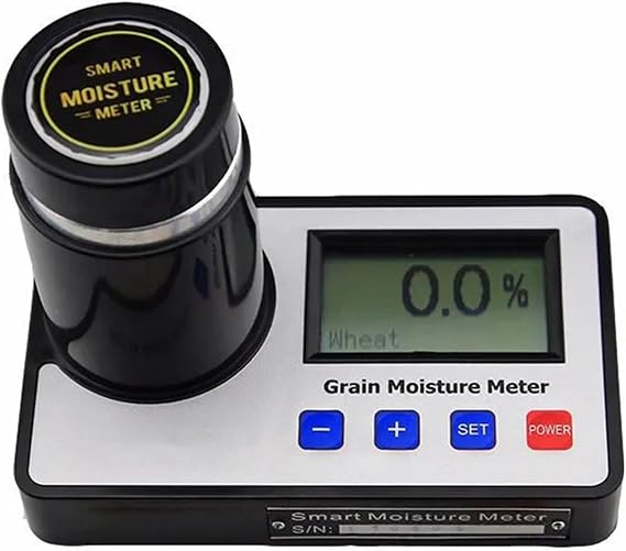 Portable Grain Moisture Tester, Grain Moisture Meter Grain Humidity Detector with ATC for Coffee,Cocoa,Rice,Wheat 19 Kinds Grains Moisture Testers, 3-40% Measuring Range