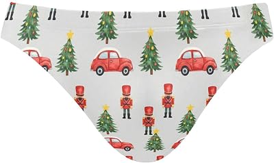 Mens Christmas Car Guard Bodyguard Trees Swim Briefs Bikini Swimsuit S A2306407