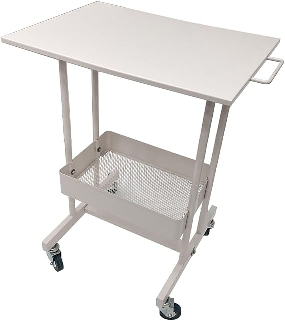 Beauty Trolley Cart 2 Tier Salon Spa Rolling Trolley with Wheels and One Basket, Max Load 154lbs for Hair Salon Spa Home