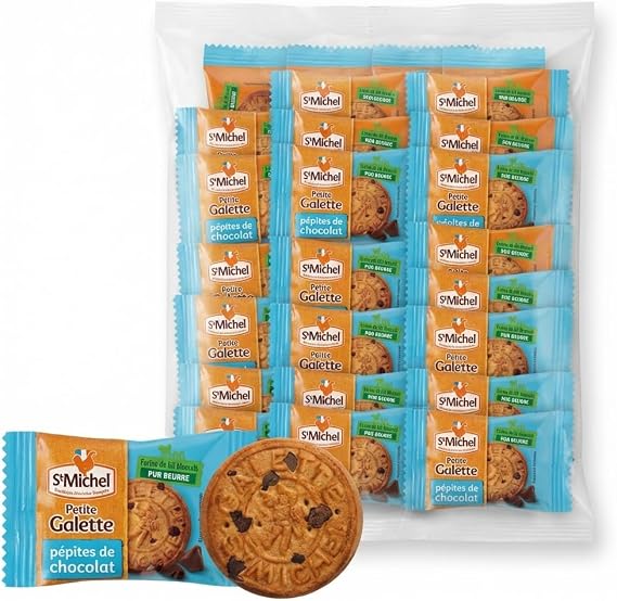 St. Michel Baby Galettes Chocolate Chip 45 pieces individually wrapped petit gift French confectionery