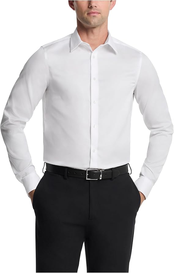 Calvin Klein Men's Dress Shirts Slim Fit Non Iron Solid