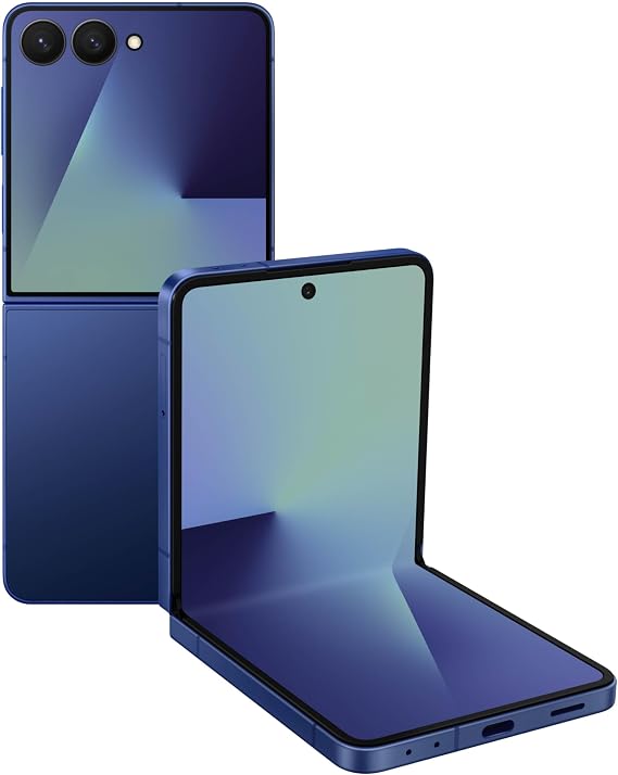 Samsung Galaxy Z Flip7 Cell Phone, 512GB AI Smartphone, Blue Shadow