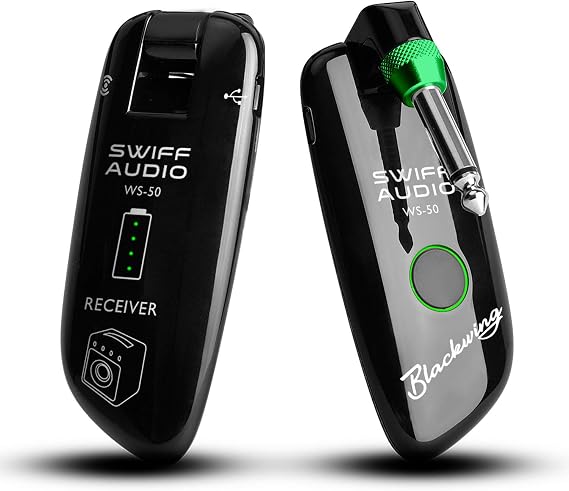 SWIFF Wireless Guitar System Rechargeable Wireless Guitar Transmitter Receiver Support Multi Channels and Long Battery Life for Electric Musical Instruments