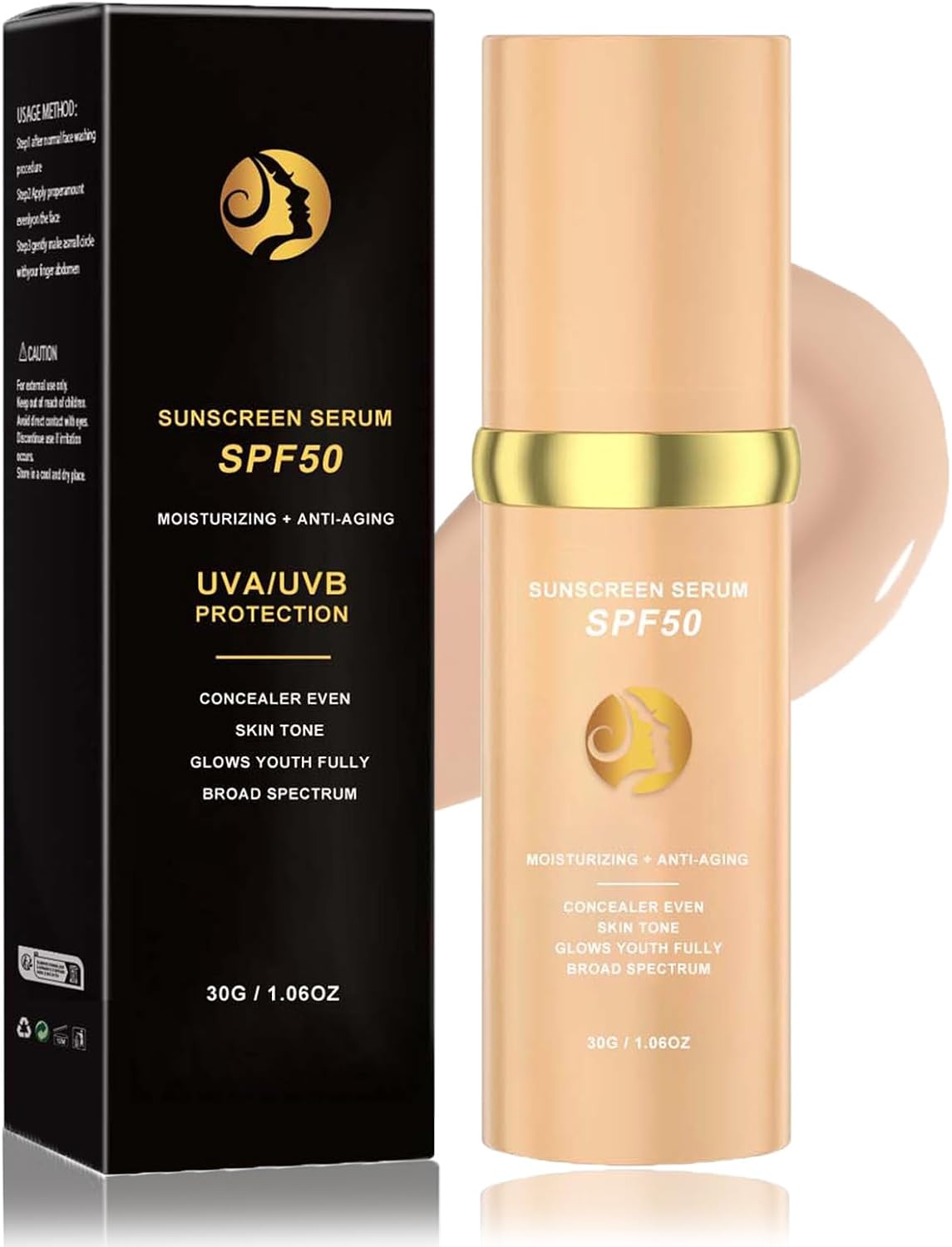 Colour Changing Foundation, 4 In 1 Foundation Liquid SPF50, Hydrating Medium Full Coverage Concealer, Mature Skin Color Changed, 4 In 1 Moisturizing Full Coverage Liquid Foundation (1PC)