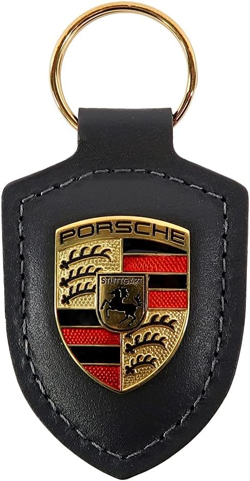 Porsche Genuine Key Chain Ring Vehicle Keys Crest Keyfob
