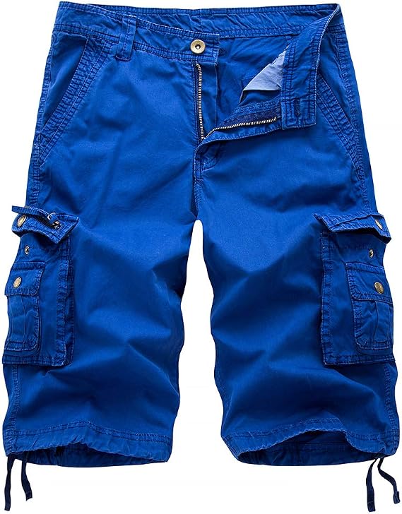 Litteking Men's Camo Cargo Shorts Casual Cotton Twill Camouflage Shorts with Multi-Pockets Outdoor Wear Pnats