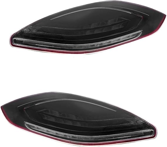 2PCS LED Taillights Assembly Compatible With Porsche Panamera 970 Tail Light 2010 2011 2012 2013 2014 2015 2016 .1 .2 Rear Lamp(2PCS Black,2010-2013)