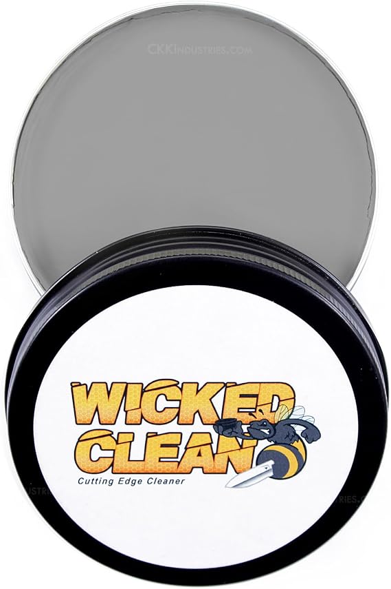 Wicked Clean - (8.0 oz.) - Cutting Edge Knife Cleaner - For Stainless Steel, Carbon Steel, and Damascus Steel - (USA Made) Cleans & Protects